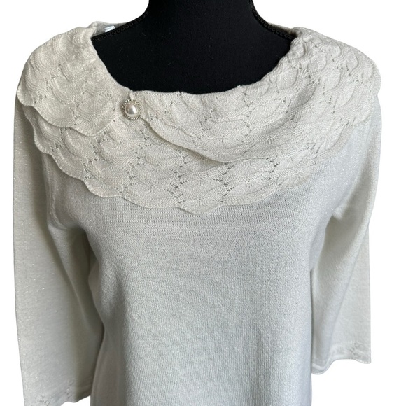 Briggs Women’s Metallic Sweater Top Size PS NWT - Picture 5 of 17